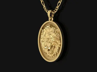 Lion Pendant 5 3D print model