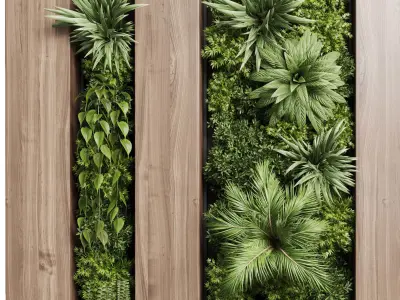 Vertical graden wall decor box  3D model