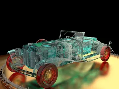 Antique car 3D model get