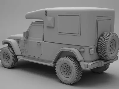 Jeep Wrangler Unlimited Camper 3D model