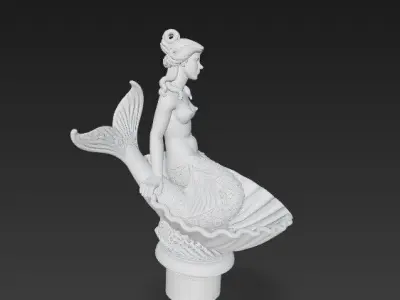 Little Mermaid Statue 3D model