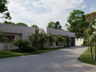 3D Exterior Scene 3D model design garden and landscape 3D model