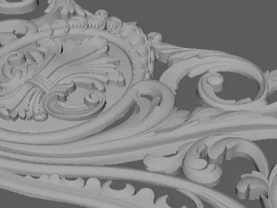dekor ornate gold ornament 3D model