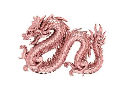 Chinese Dragon Pendant High Detail Jewelry Design  429 3D print model
