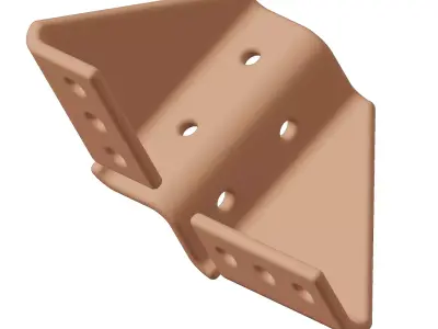 Plastic Furniture Corner Bracket Toy 3D model