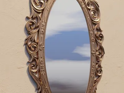 Carved Frame 2 Low-poly 3D model