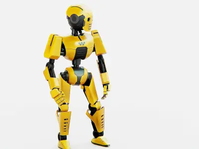 ANDROID V-2 Rigged for Unreal Engine - Unity - MIXAMO  3D model