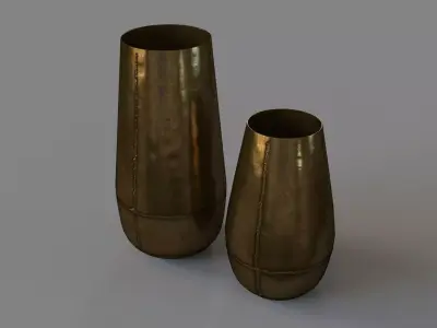 Lei Iron Vase Set of 2 3D model