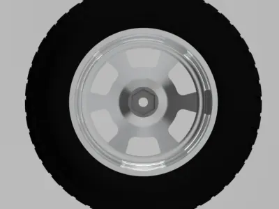 FMS Suzuki Jimny LJ10 LJ80 Tire and Rim 1to6 3D print model