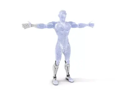 Futuristic Robot Character Model Pack Low-poly 3D model