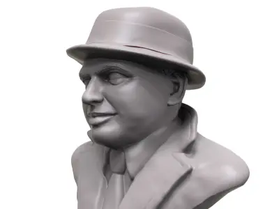 Al Capone 3D printable portrait sculpture  3D print model