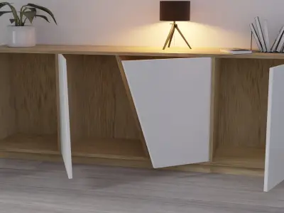 Buffet sideboard Free low-poly 3D model
