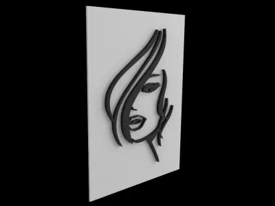 Picture woman 1 3D print model