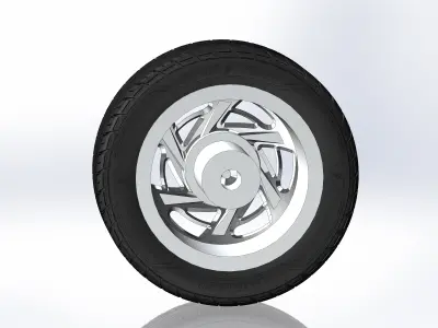 Wheels for scale model of Vette 1989 3D print model