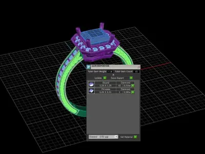 Luxury princess ring 3D print model
