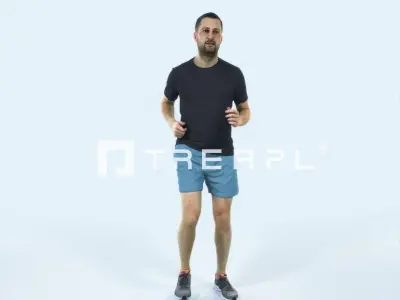 Portrait 07G Running Jogging Football Sports Man Low-poly 3D model purchase