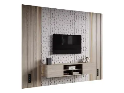 Modern TV Wall 035 3D model