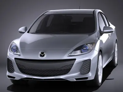 Mazda 3 Sedan 2013 VRAY 3D model