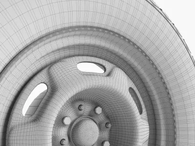 Car Wheel VAZ 2108 3D model