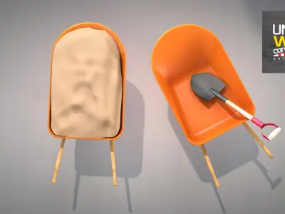 wheelbarrow - construction 3D model