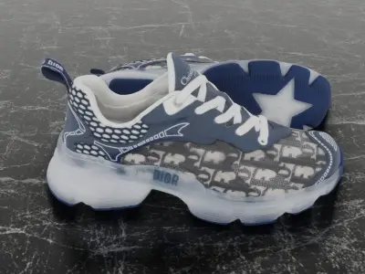 CHRISTIAN DIOR 3D SHOES 3D model