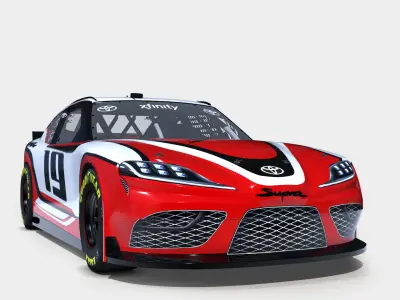 Toyota Supra 2019 Nascar Low-poly 3D model
