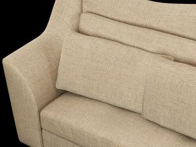 contemporary fabric sofa 3D model