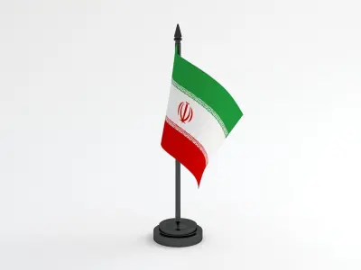 Table Flag Iran 3D model