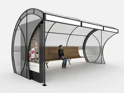 BUS STATION 4 3D model