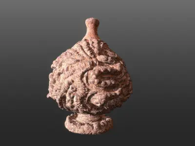 Serpe Terracotta Vase with Antique mandala 3D details 3D print model