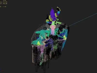 Stone Town Magic Cave - Stone Sculpture 02 3D model