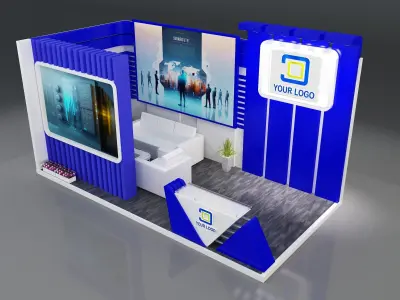 Booth Exhibition Stand a258a 3D model