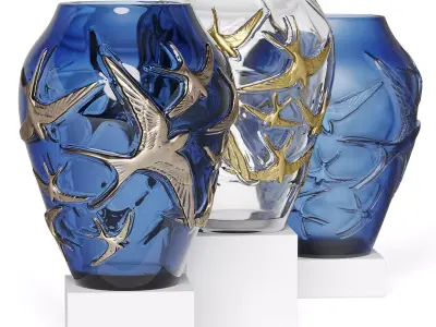 Lalique Vase hirondelles 3D model