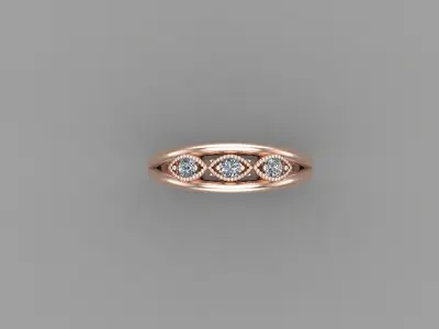 Solitaire Ring Version 1 SR59 3D model