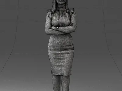 000327 Business Woman Standing 1212 3dp 3D print model