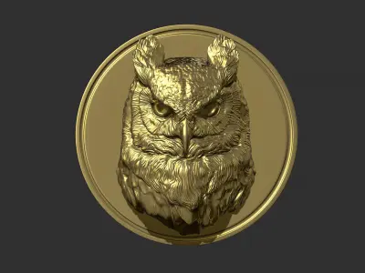 Owl  head night 3D print model