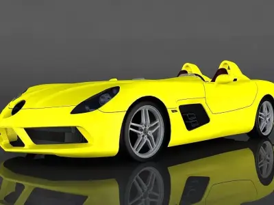 Mercedes Benz SLR Stirling  Low-poly 3D model