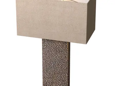 Modern Metal Tall Canfield Bronze Nightstand Art Deco Table Lamp 3D model