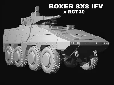 Boxer 8x8 rct30 turret 3D print model