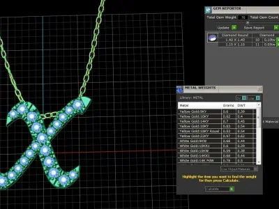 Jewelry Alphabet Pendant X 3D print model