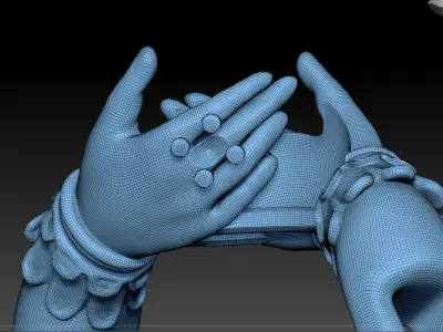womens ring with stones 3D print model