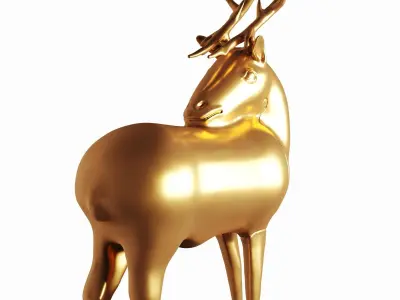Deer statue for decor 3D model