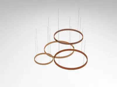Hanging Ring Lamp Chandelier 3D model