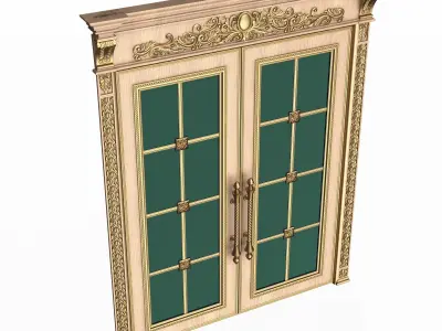 Carved Door Classic 01101 Wood Low-poly 3D model