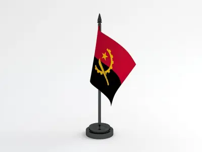 Table Flag Angola 3D model