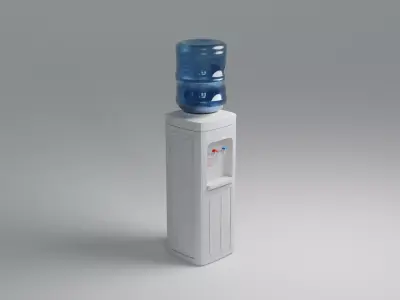 Water Dispenser 4K and 2K Low-poly 3D model