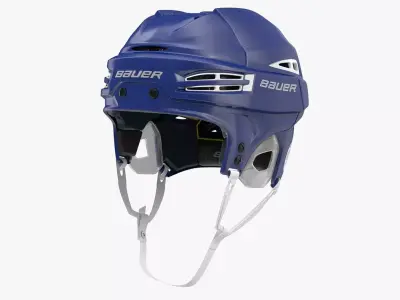 Hockey Helmet Bauer Re-Akt 100 Blue Low-poly 3D model
