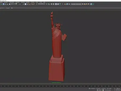 Statue of Liberty Decor Element Black for 3D Print 3D print model