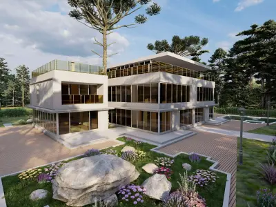 Casa Scene-villa-modern house 3D model