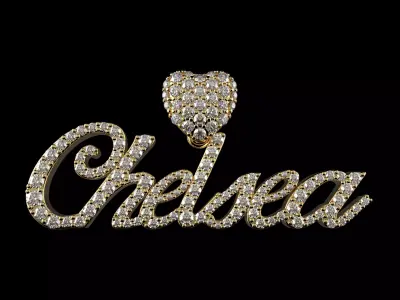 Name pendant Chelsea 3D print model